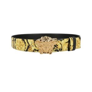 Versace La Medusa Reversible Leather Belt 'Black'